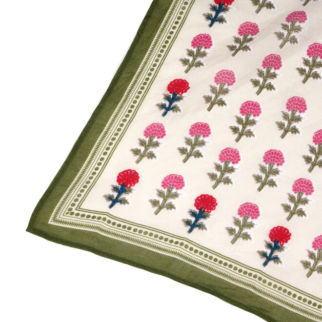 Bandana Embroidered Heritage Bloom Cream