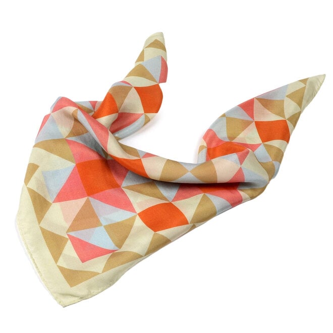 Silk Bandana Mirage Peach Blush & Beige