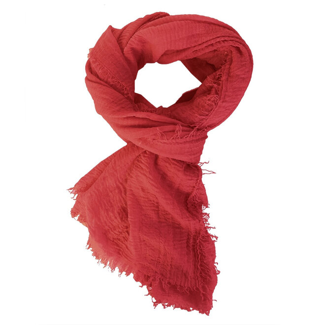 Boho Shawl and Scarf Carmine Red