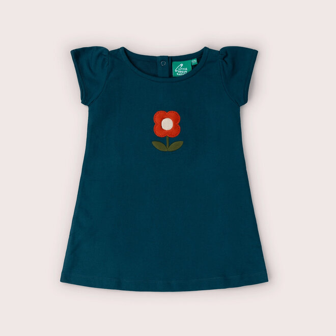 Tunic Dress Boat Neck Blue