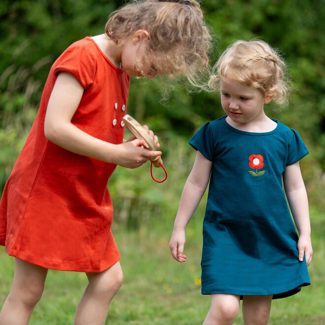 Tunic Dress Boat Neck Blue