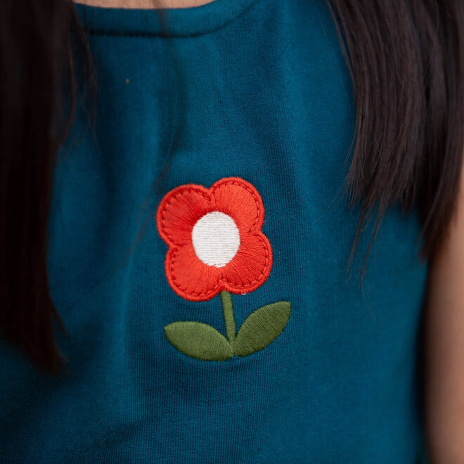 Tunic Dress Boat Neck Blue