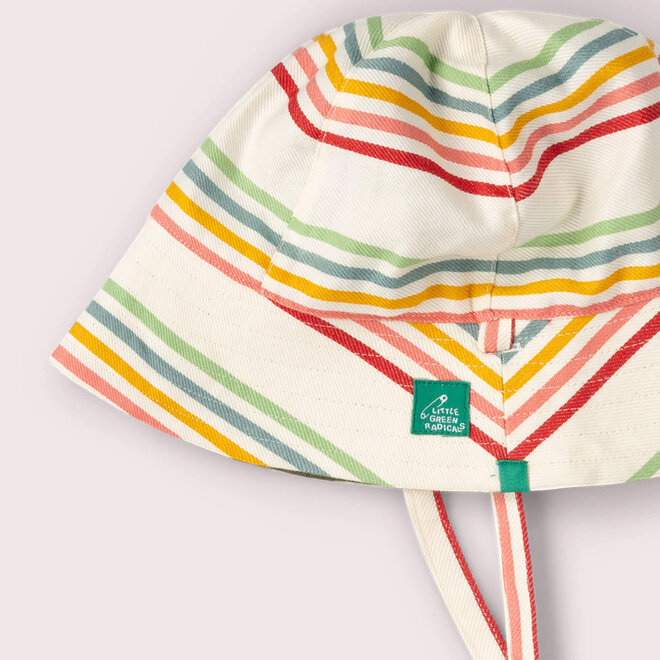 Sunhat Reversible Cream Rainbow