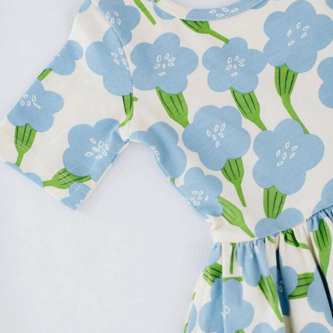 Dress Twirl in Blue Garden