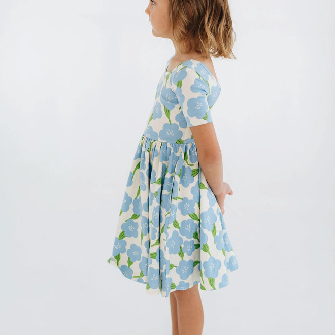 Dress Twirl in Blue Garden