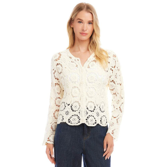 Jacket Crochet Soft Cream