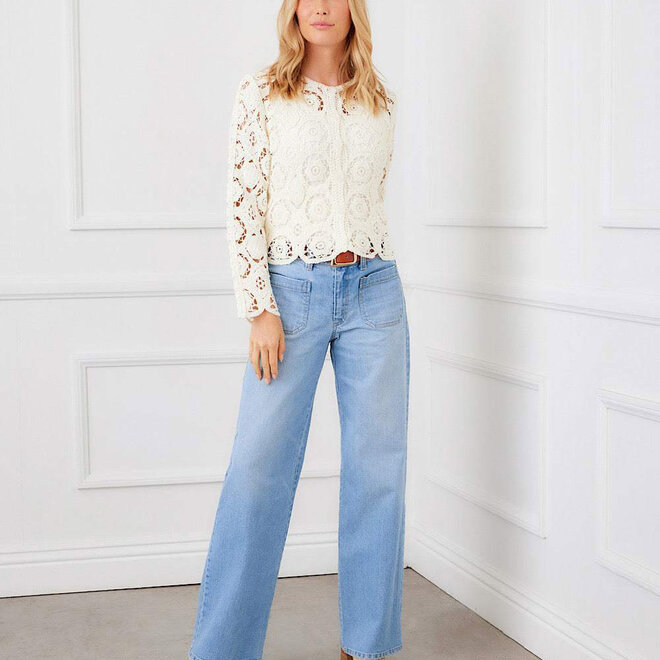 Jacket Crochet Soft Cream