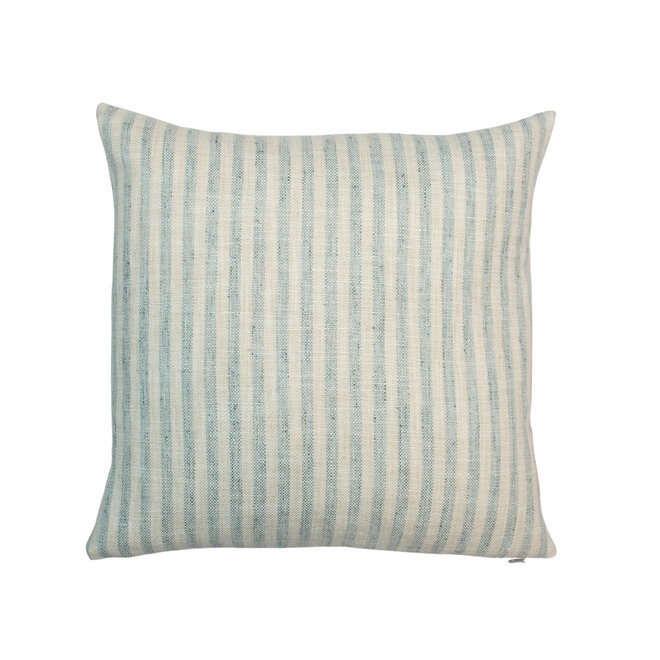 Pillow Stripes Beige & Light Blue 18 x 18in