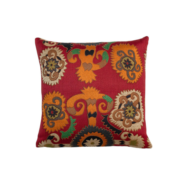 Pillow Fergana Rosso 15 x 15in