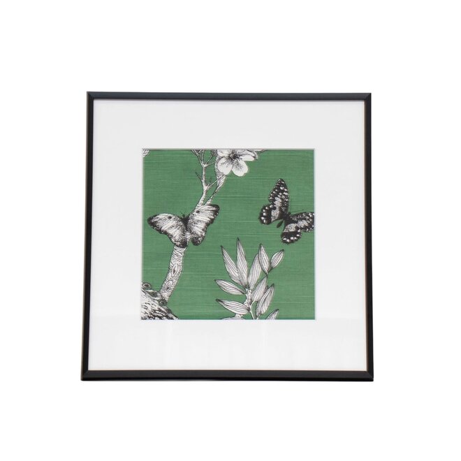 Framed Fabric Two Butterflies
