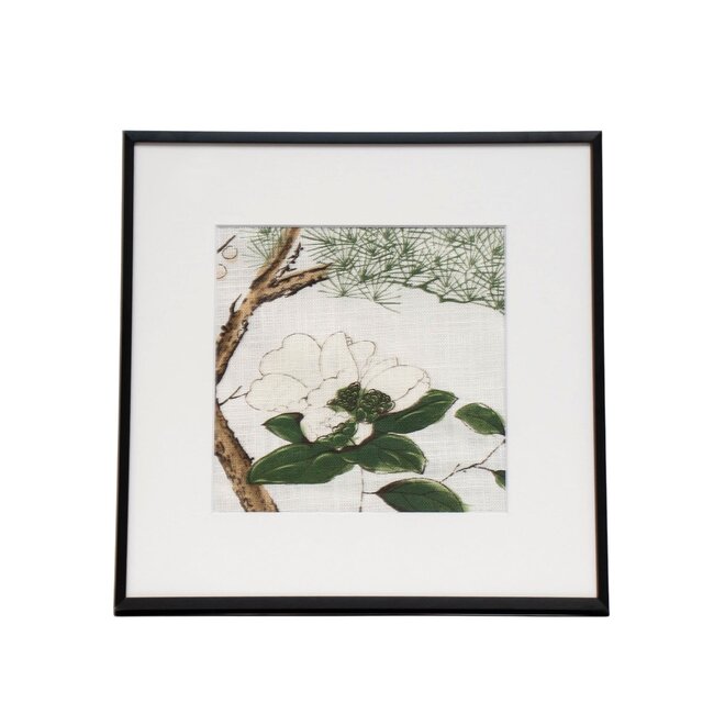 Framed Fabric Katsura Flower