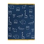 Reversible Blanket Animal Friends Navy