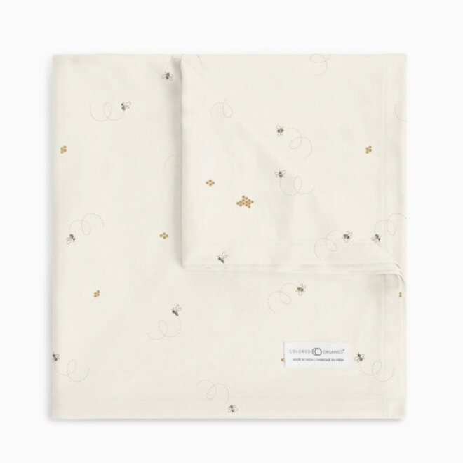 Swaddle Blanket Bee / Pewter