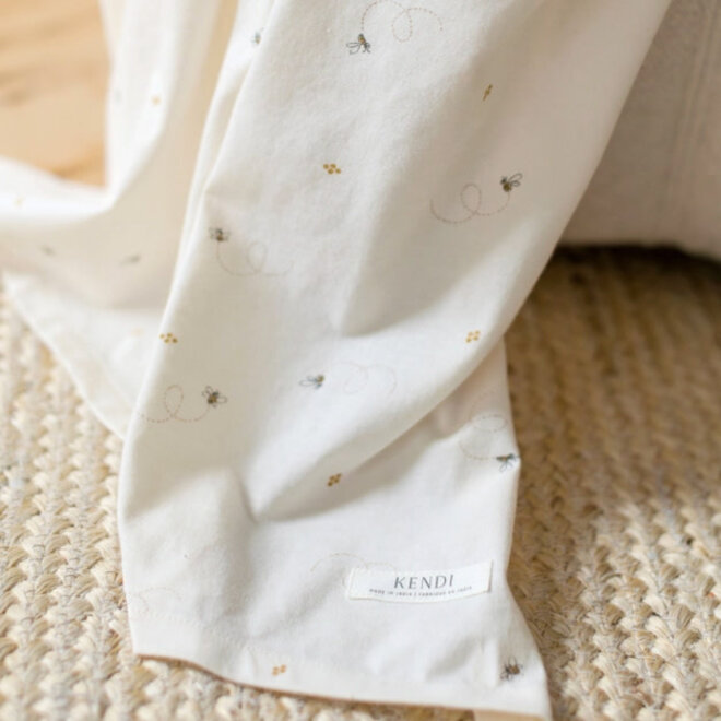 Swaddle Blanket Bee / Pewter