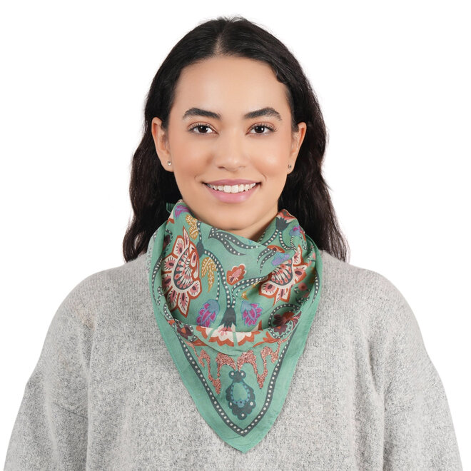 Bandana High Noon Floral Granite Green