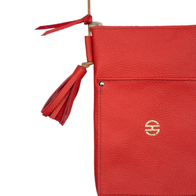 Leather Crossbody Bag Camino Persimmon