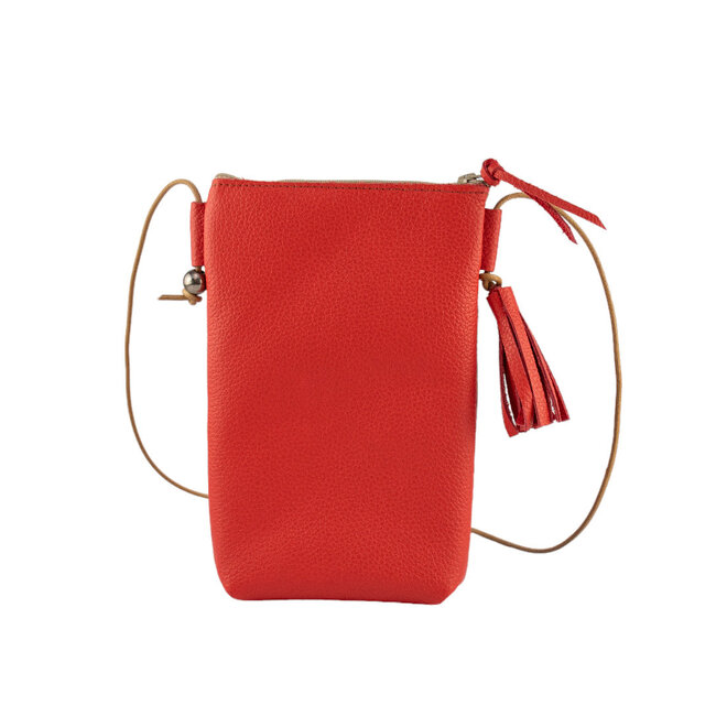 Leather Crossbody Bag Camino Persimmon