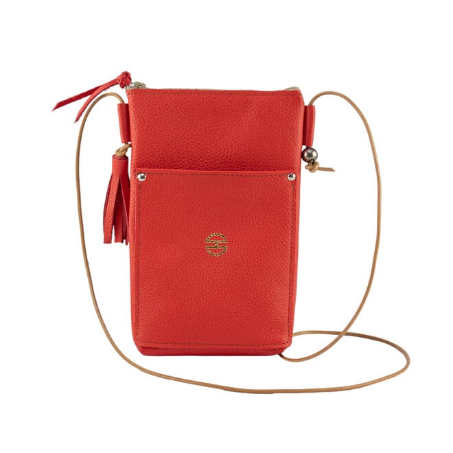 Leather Crossbody Bag Camino Persimmon