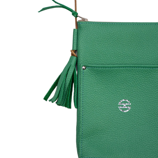 Leather Crossbody Bag Camino Grass Green