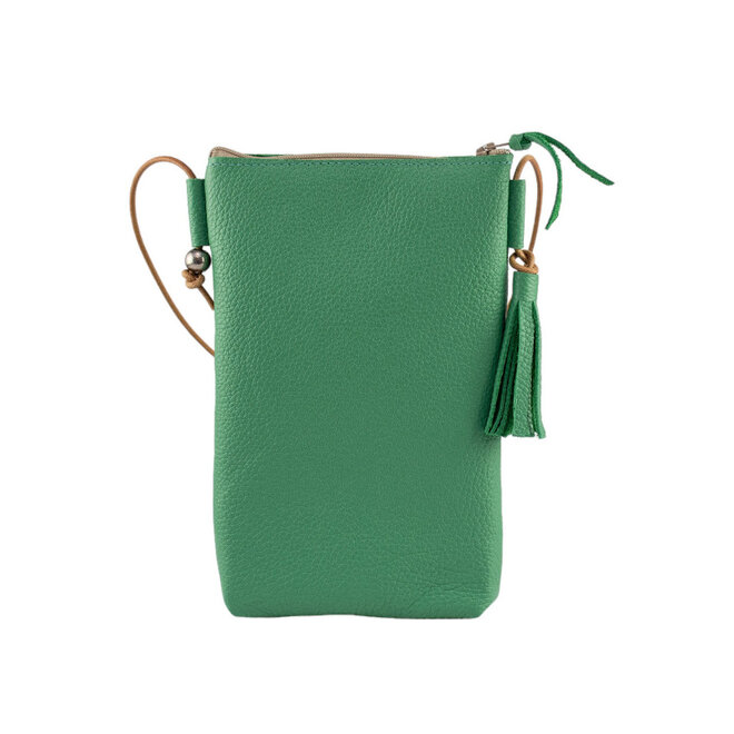 Leather Crossbody Bag Camino Grass Green