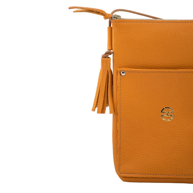 Leather Crossbody Bag Camino Marigold