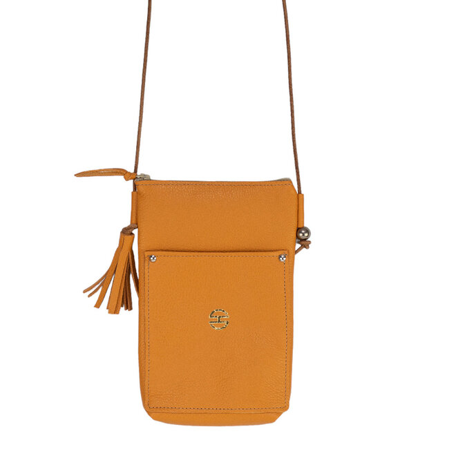 Leather Crossbody Bag Camino Marigold