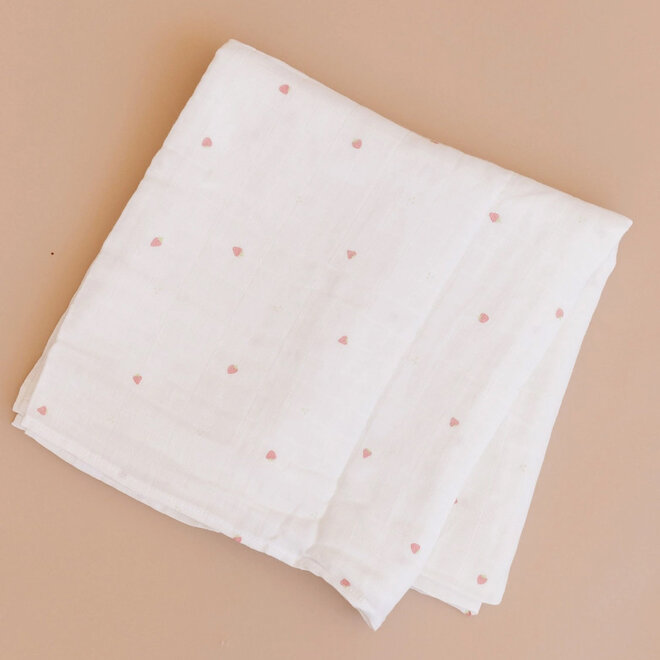 Swaddle Blanket Strawberry Pink