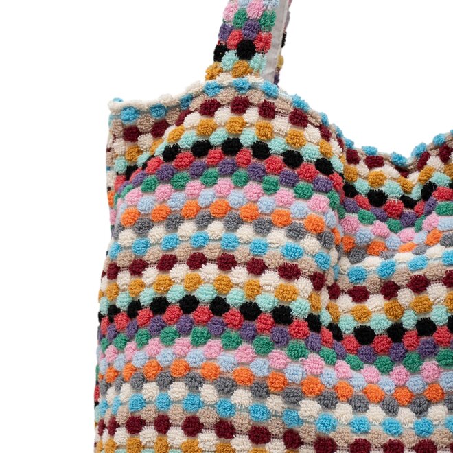 Tote Beach Bag Pom Pom