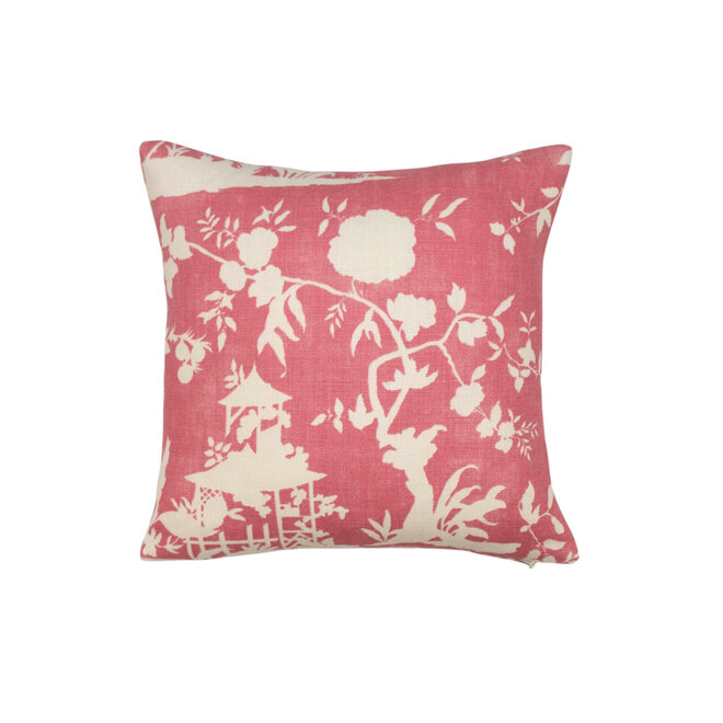 Pillow Chinoiserie Pink 15 x 15in