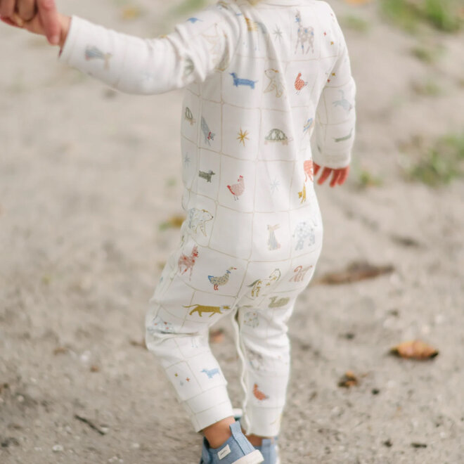 Henley Romper Animal Shuffle