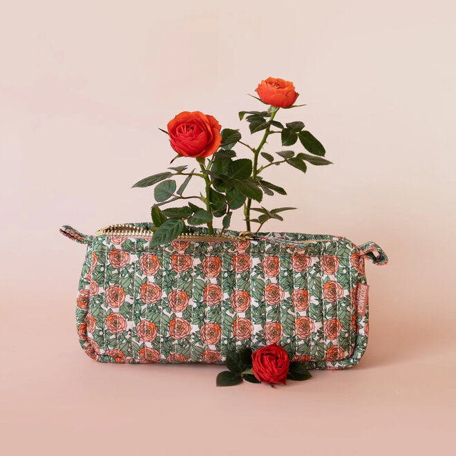 Pencil Pouch Quilted Rose