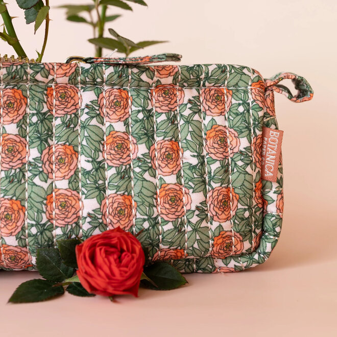 Pencil Pouch Quilted Rose