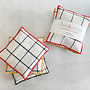 Lavender Sachets Linen Windowpane Cherry Set of 2
