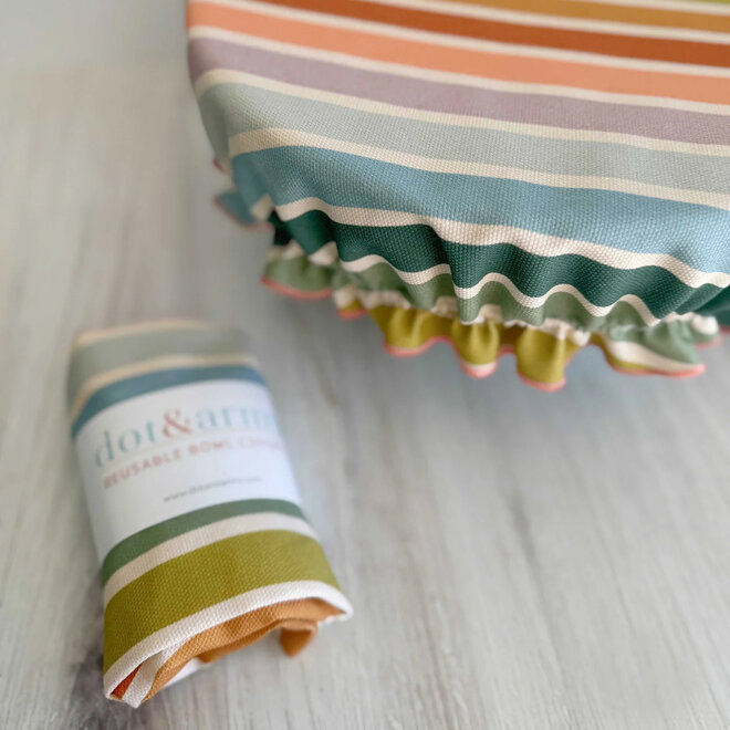 Reusable Bowl Cover Beach Chair Stripes