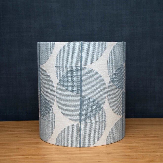 Fabric Lampshade Big Circles Blue 10"D x 10"H