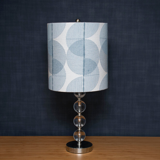 Fabric Lampshade Big Circles Blue 10"D x 10"H