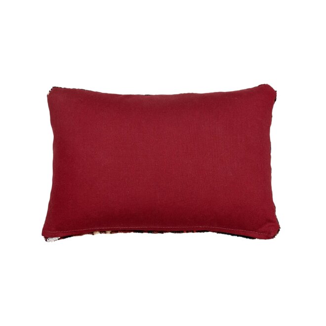 Pillow Oriental Navy & Red 12 x 17in