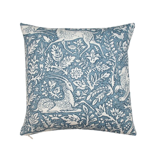 Pillow Woodland Toile Blue 18 x 18in 3
