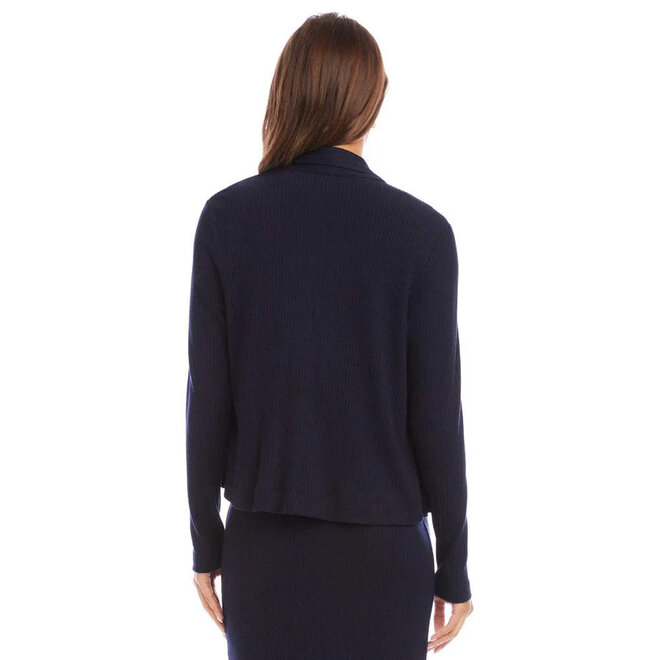 Jacket Ribbed Knit Navy