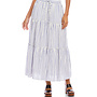 Midi Skirt Stripe Off White & Blue