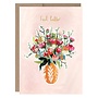 Card Get Well Vase of Flowers