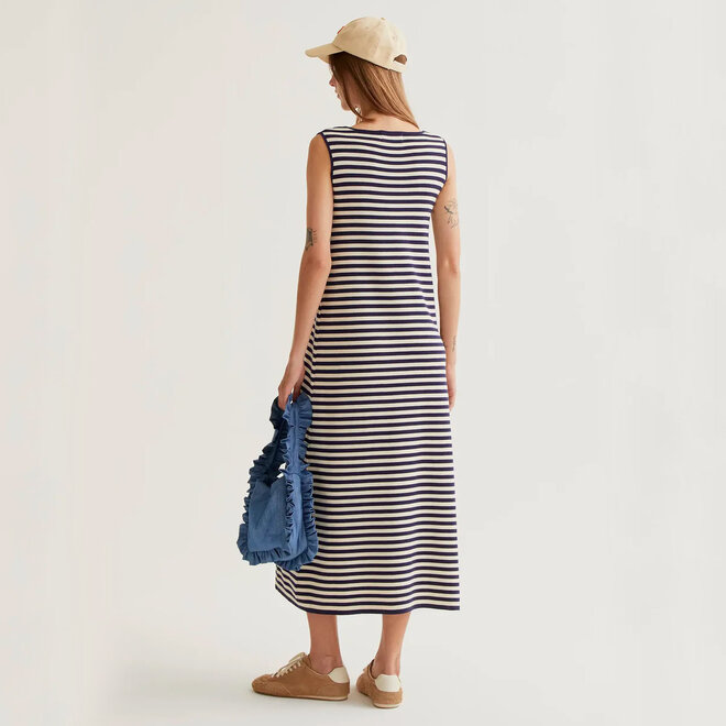 Long Dress Stripes Navy