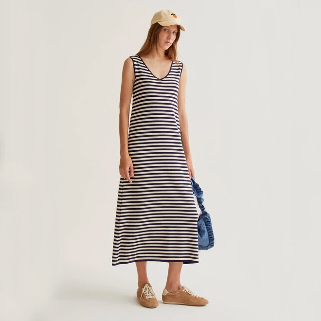 Long Dress Stripes Navy