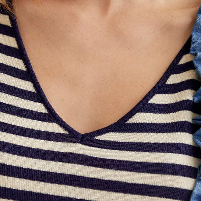 Long Dress Stripes Navy