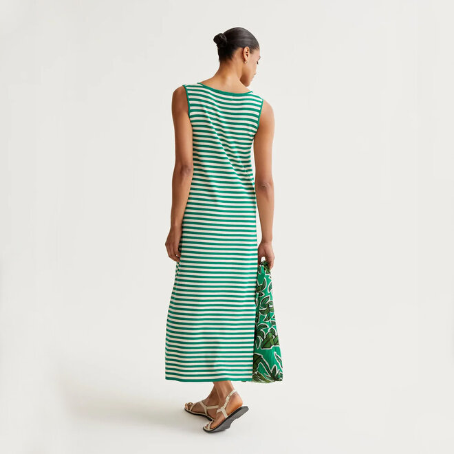 Long Dress Stripes Green