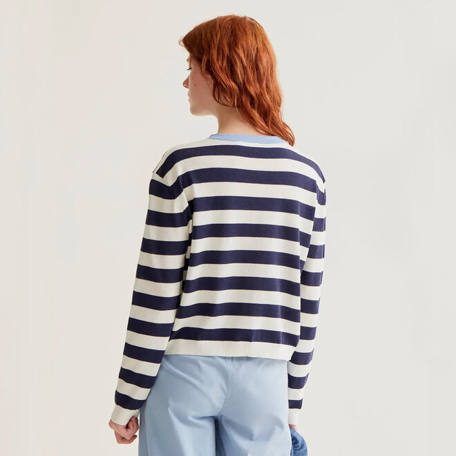 Cardigan Stripes Navy & White