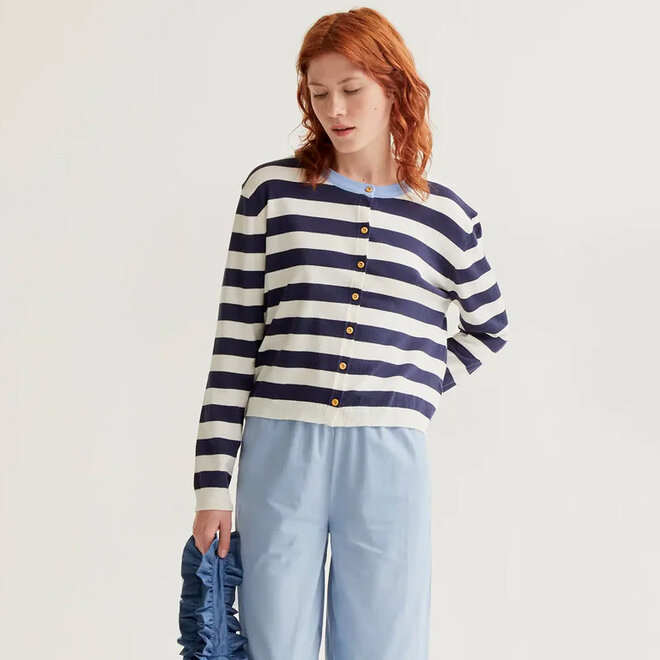 Cardigan Stripes Navy & White