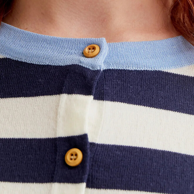 Cardigan Stripes Navy & White