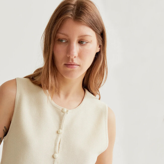 Knitted Vest Beige