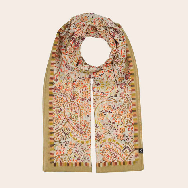 Scarf Paisley Design Olive